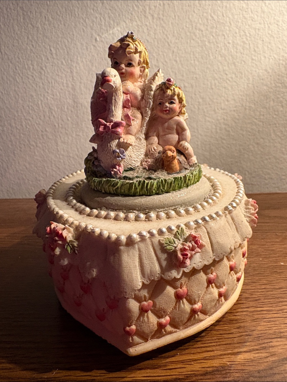 Vintage Cherub Music Box Song Endless Love